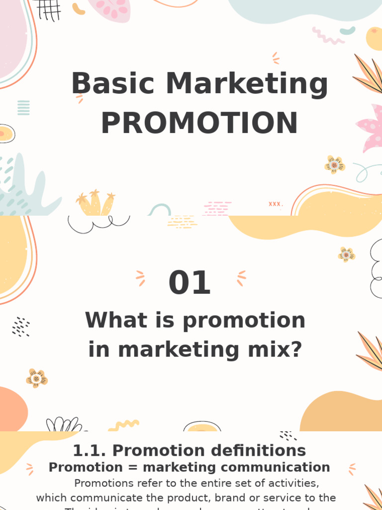 Basic Marketing Promotion | PDF | Marketing | Direct Marketing