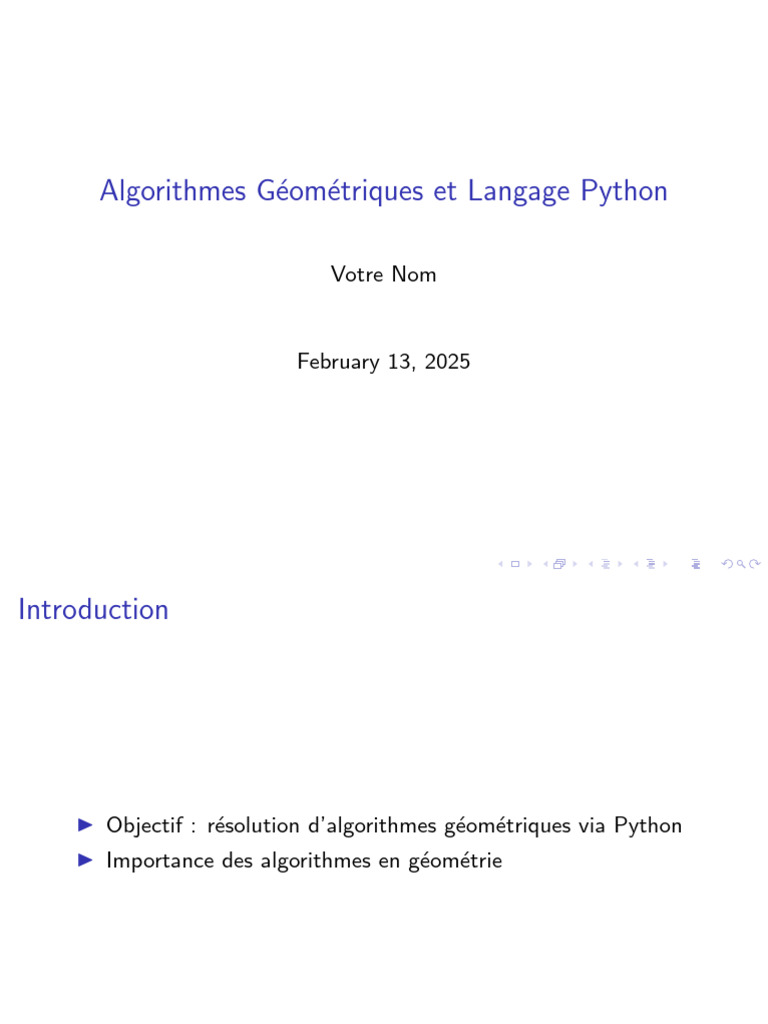 Algorithmes géométriques avec Python | PDF