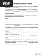 Contrato Simple de Préstamo de Dinero | PDF | Negocios | Finanzas y dinero