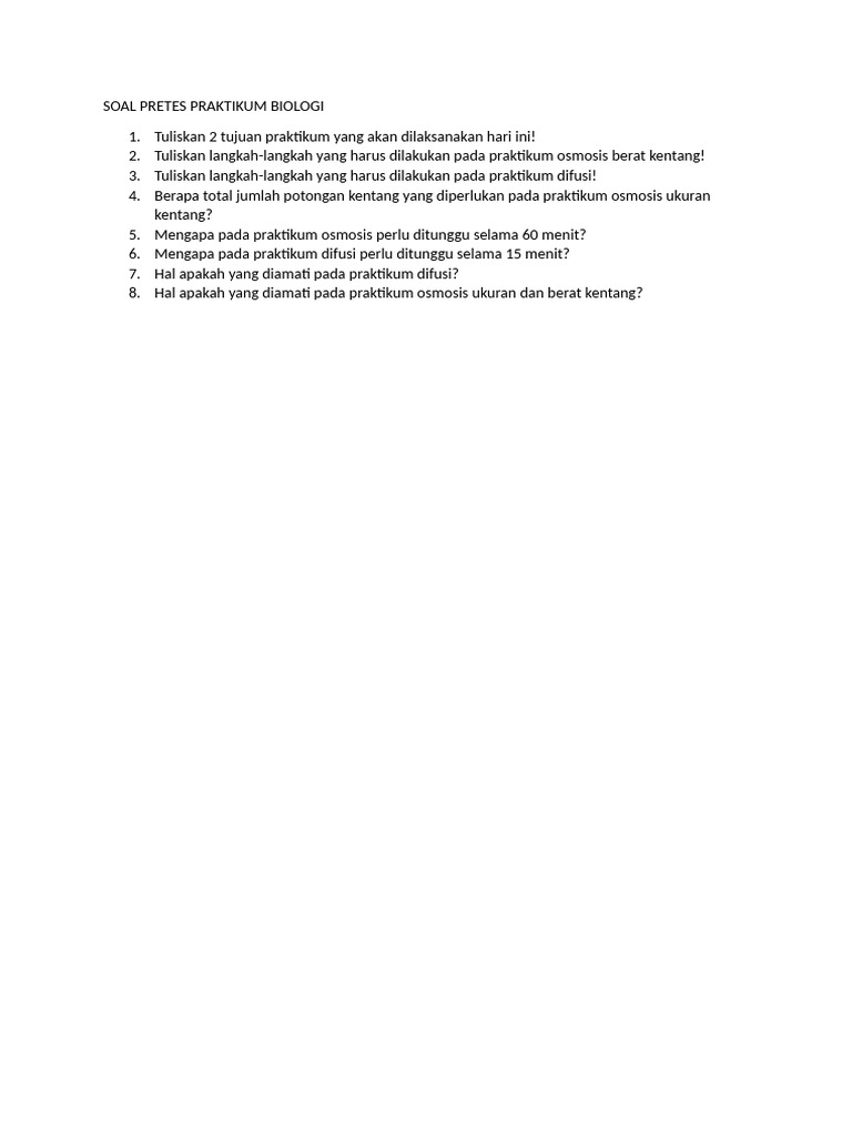 Soal Pretes | PDF