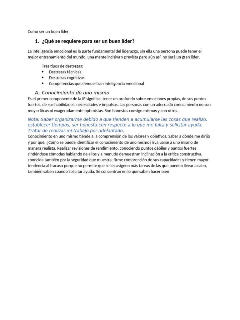 Claves para ser un buen líder | PDF