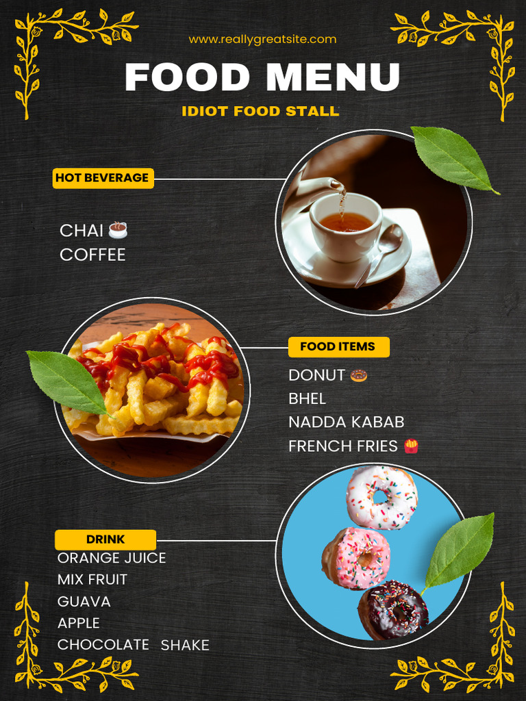 Idiot Food Stall Menu Overview | PDF