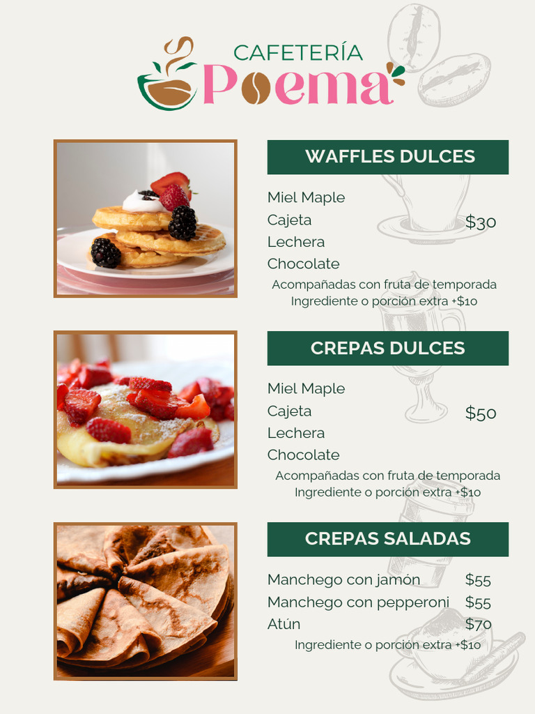 Poema: Café y Repostería Creativa | PDF