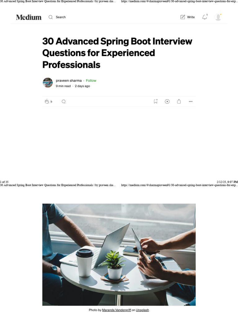 30 Advanced Spring Boot Interview Questions For Experienced ...