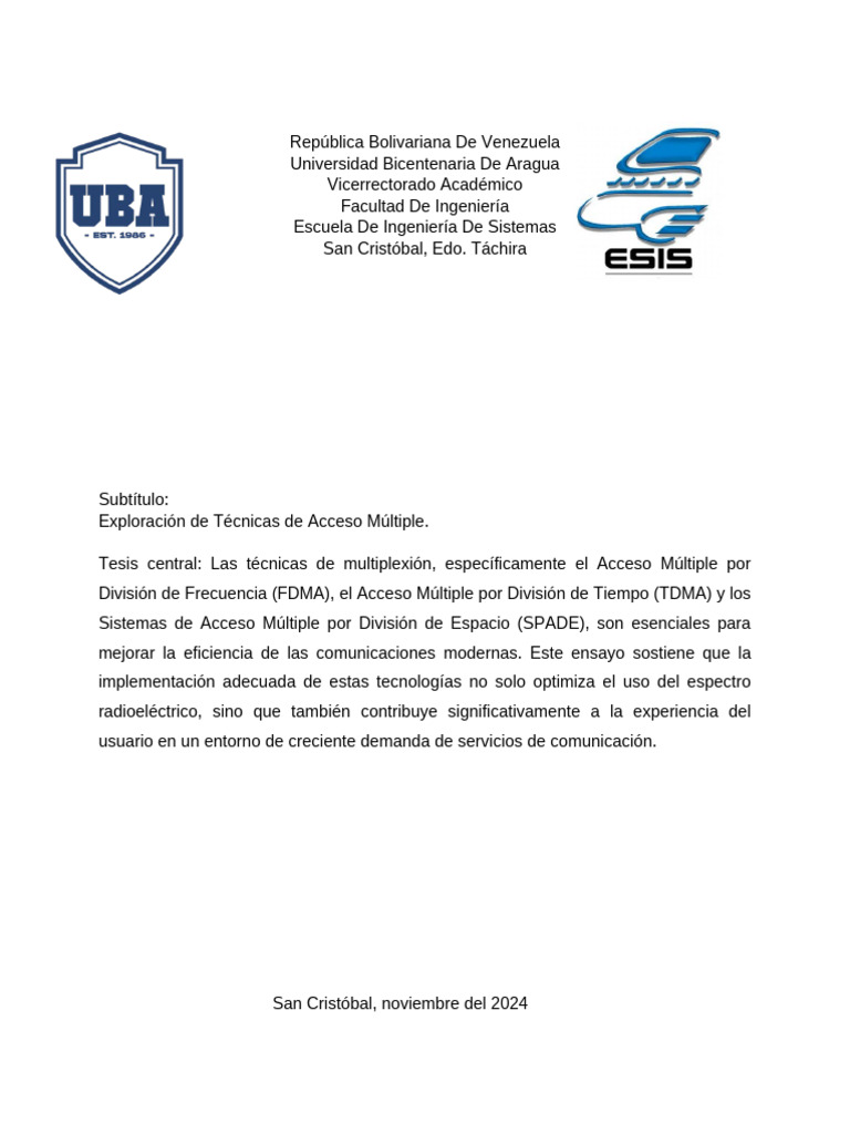 Técnicas de Multiplexión en Telecomunicaciones | PDF | Gsm ...