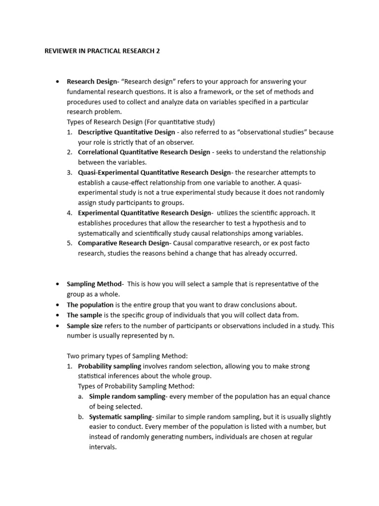 Research Design and Sampling Methods | PDF | Statistics | Sampling ...