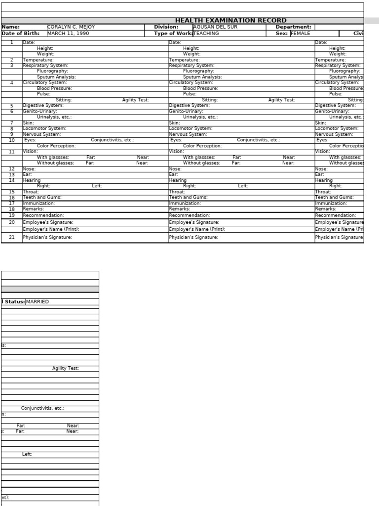CS-FORM-86 | PDF | Medical Specialties