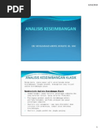 Analisis Keseimbangan / Equilibrium Dalam System Ekonomi