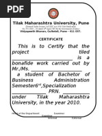 Bba Certificate