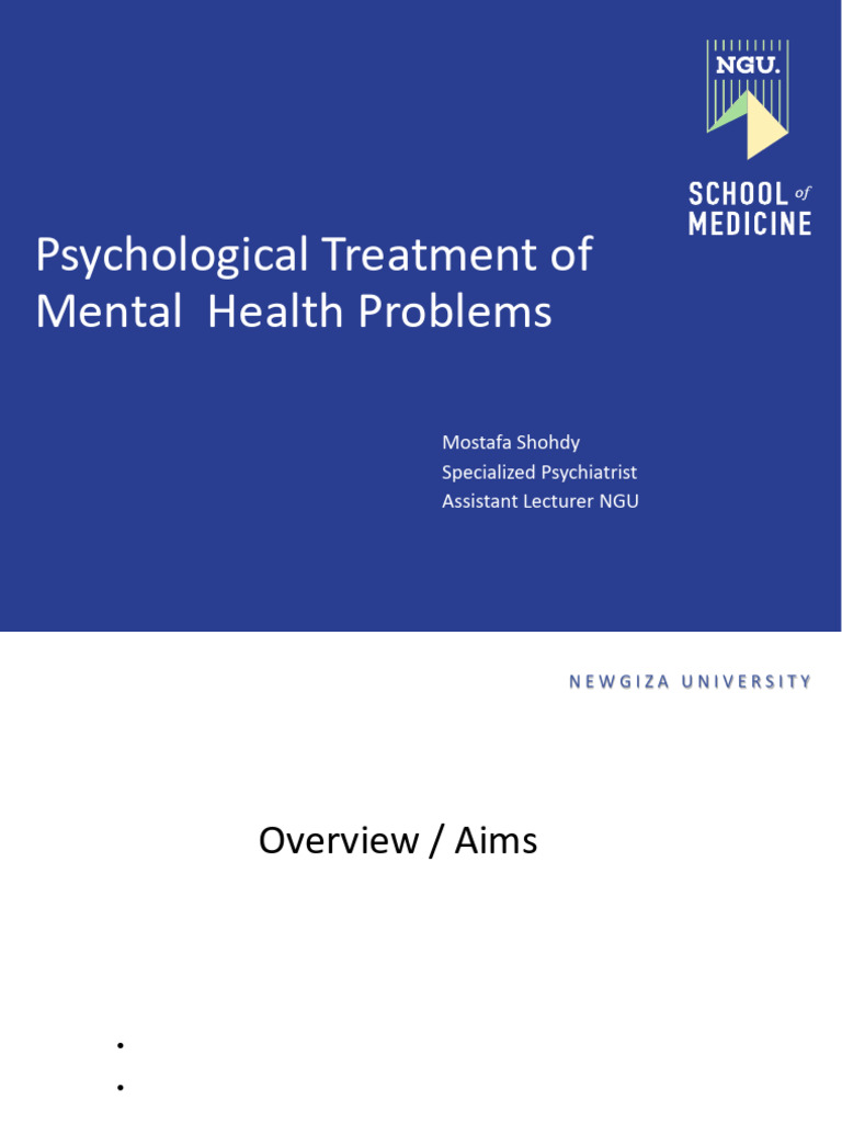 Psychological Treatments for Mental Health | PDF | Cognitive Behavioral ...