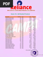Reliance Consumer Products Price List | PDF