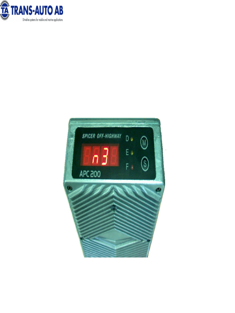 APC200 Controller Overview and Functions | PDF | Manual Transmission ...