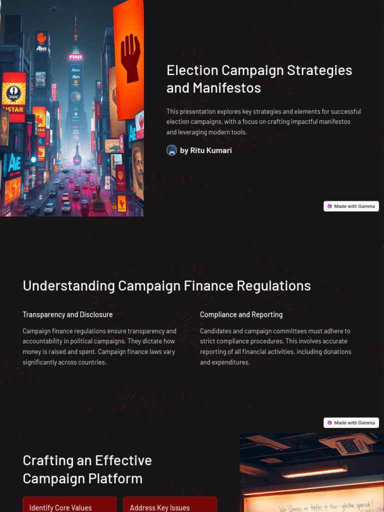 Election Campaign Strategies & Tactics | PDF | Political Campaigns ...