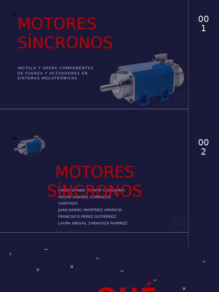 Componentes y Funcionamiento de Motores Síncronos | PDF | Motor ...