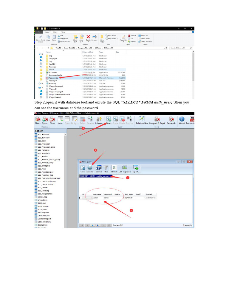Recuperar Clave ZKACCESS 3.5 | PDF