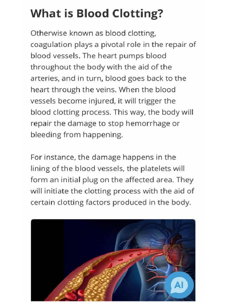 OVERVIEW OF BLOOD CLOTTING visual data 2