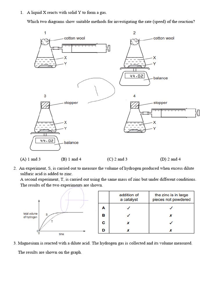 Investigating Reaction Rates and Factors | PDF | Chemical Reactions ...