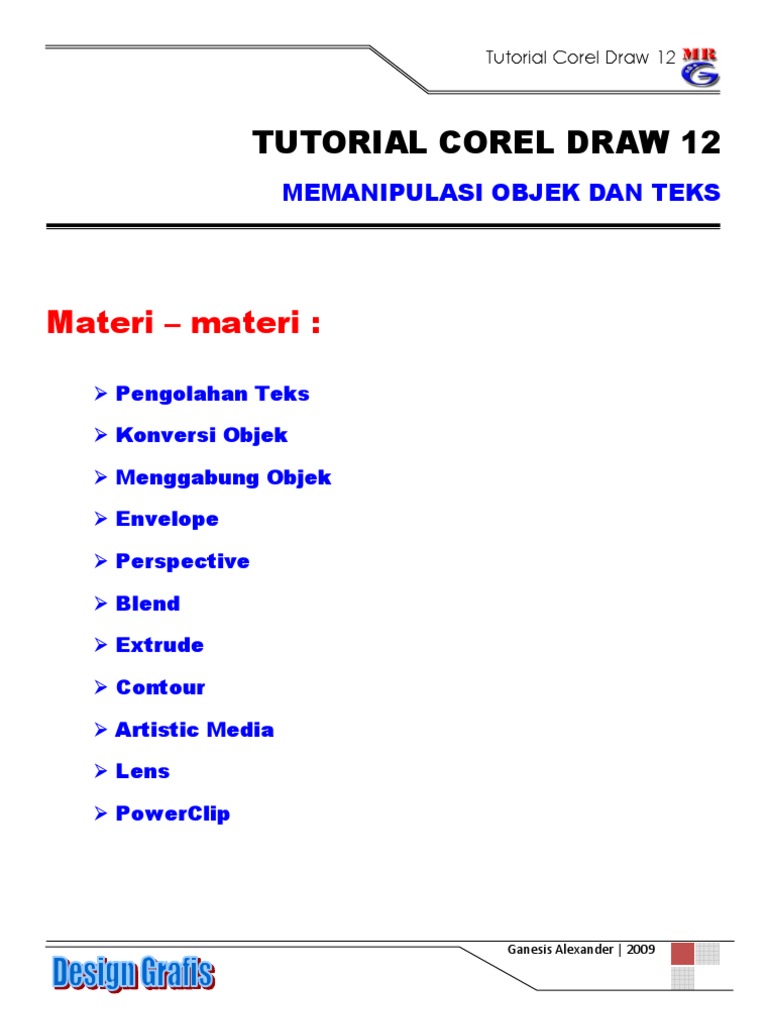 Tutorial CorelDRAW12 | PDF