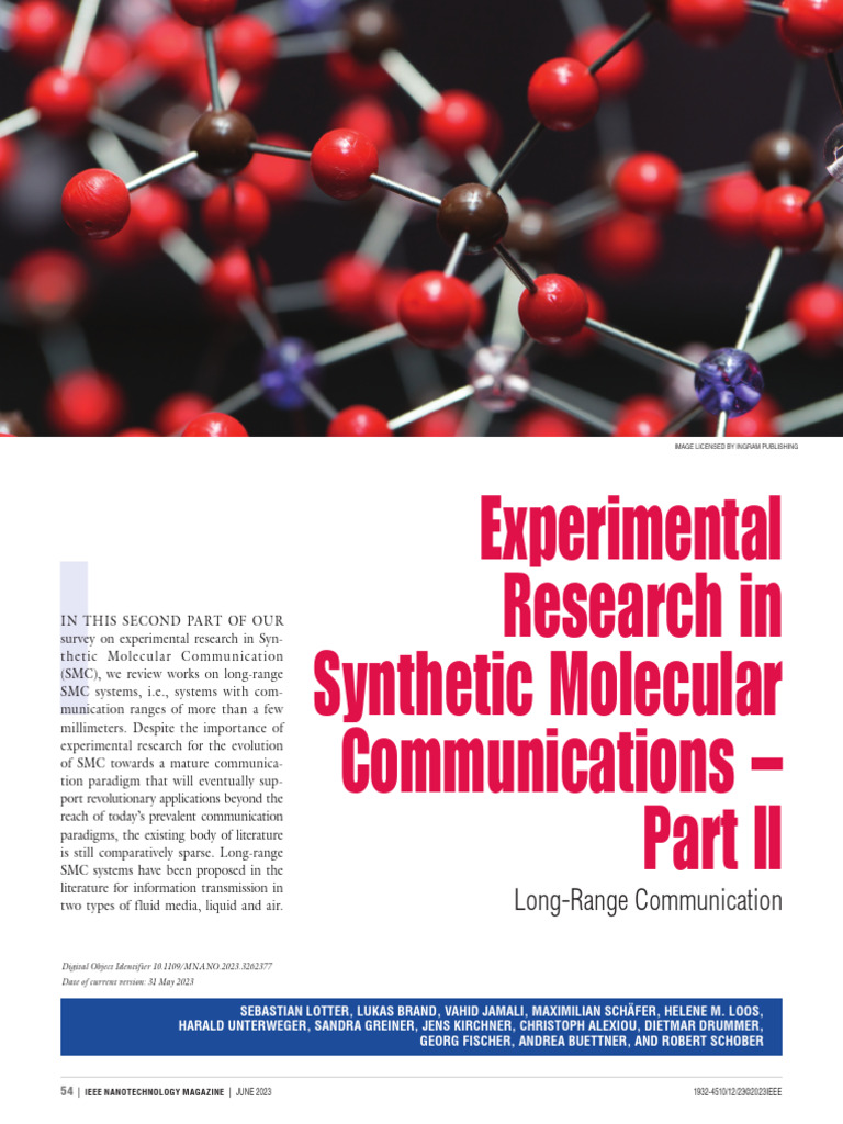 Long-Range Synthetic Molecular Communication | PDF | Fluorescence | Ph