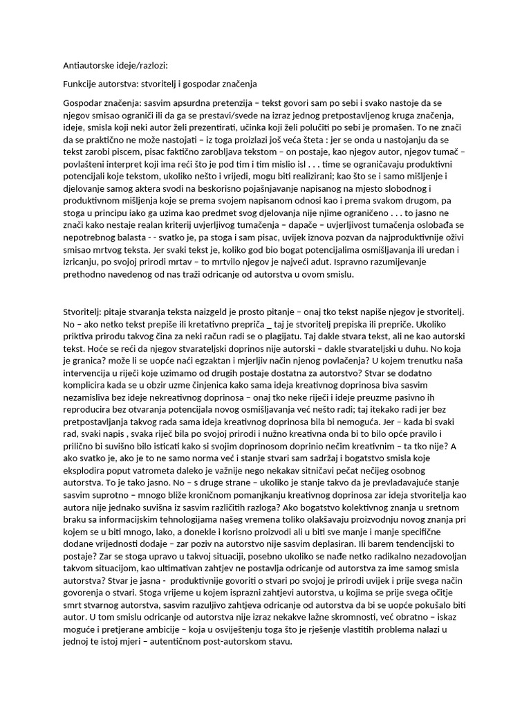 Pristup Autorstvu | PDF