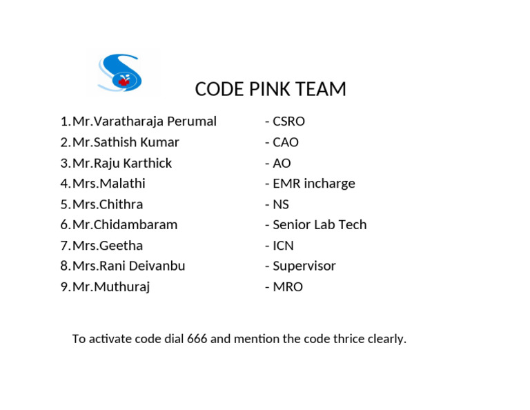 CODE Pink TEAM | PDF