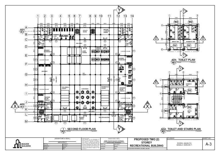 Second Floor Plan for Recreational Building | PDF