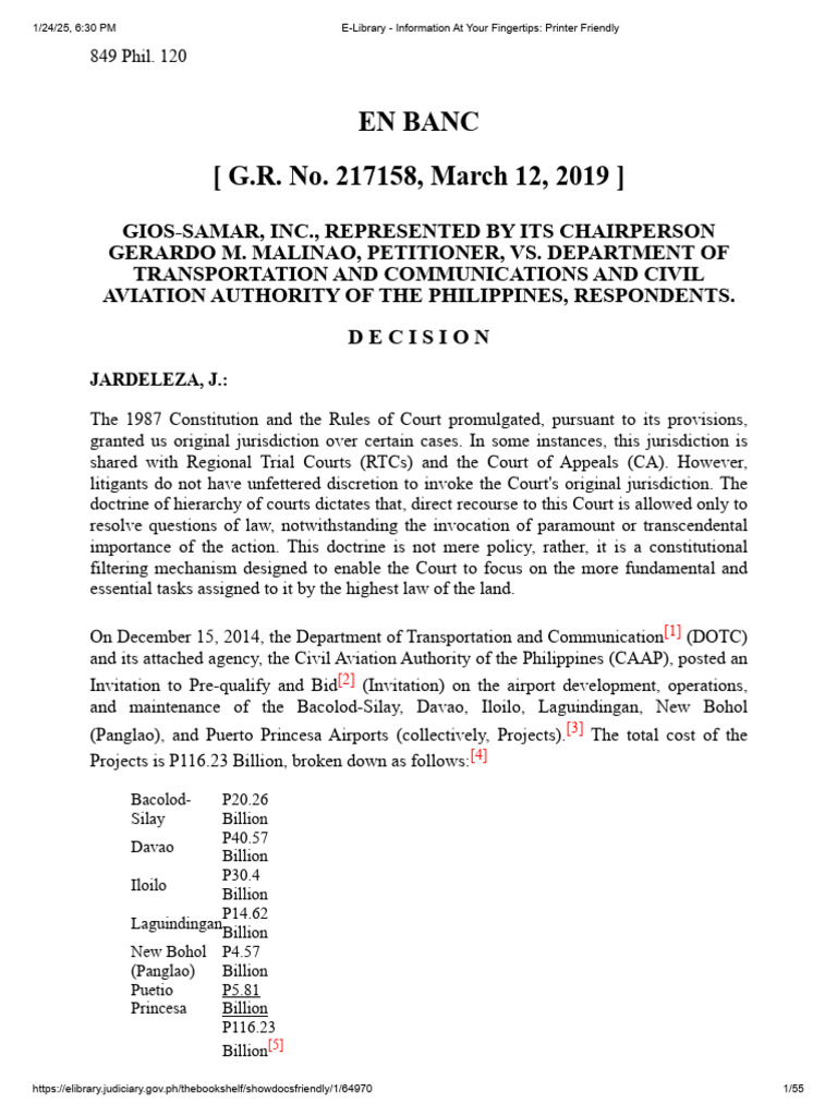 Gios-Samar vs DOTC and CIAC | PDF | Supreme Court Of The United States ...
