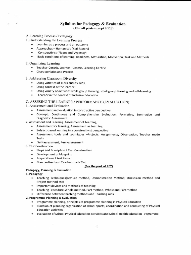 RHT Syllabus | PDF