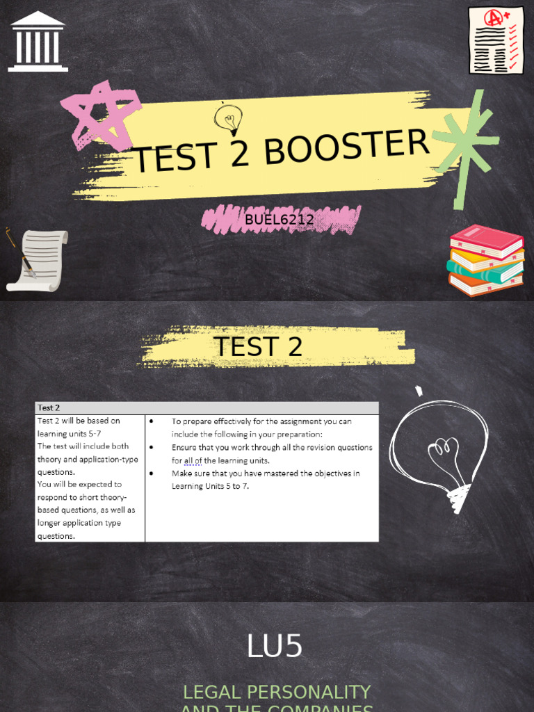 BUEL6212 Test 2 Booster Slides | PDF | Dividend | Debt