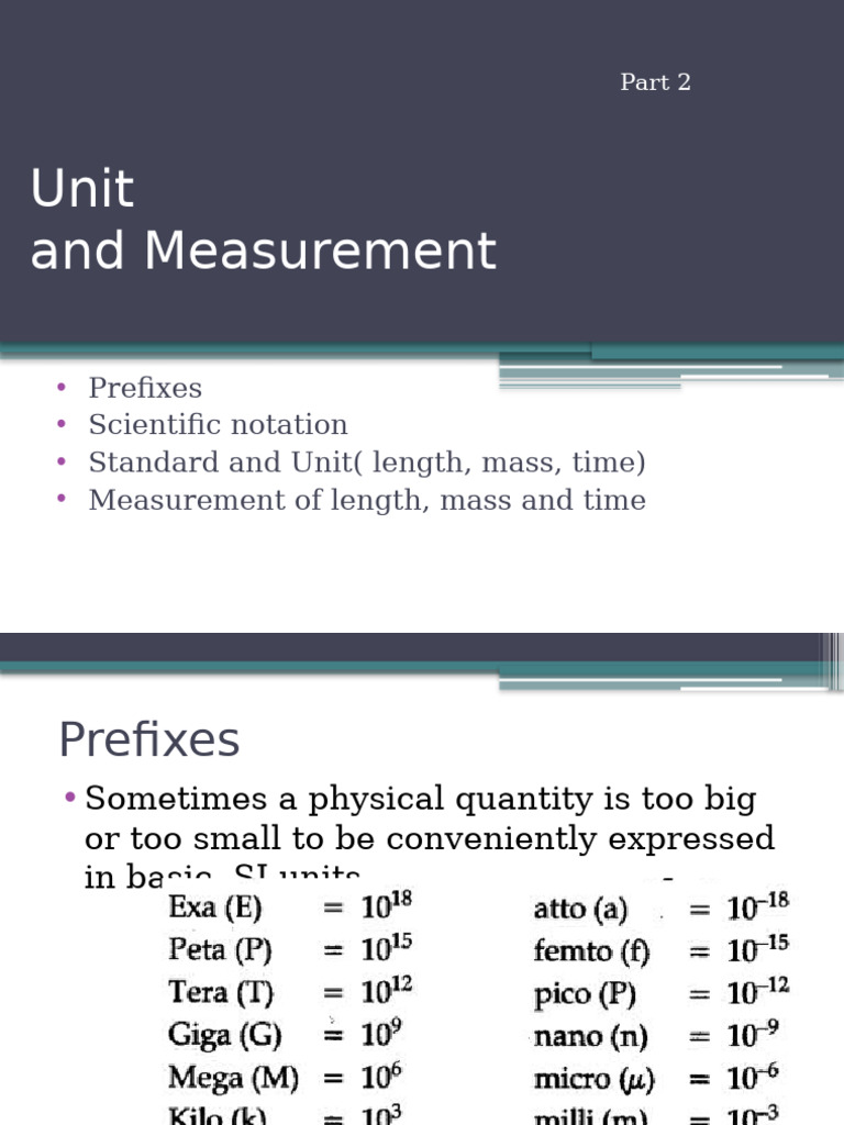 Units and Measurement: Length, Mass, Time | PDF