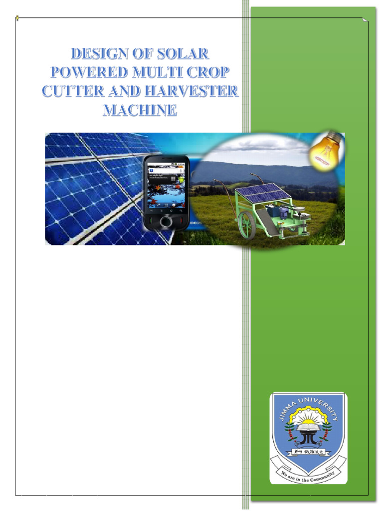 Design of Solar Powered Multi Corp | PDF | Equipment | Manufactured Goods