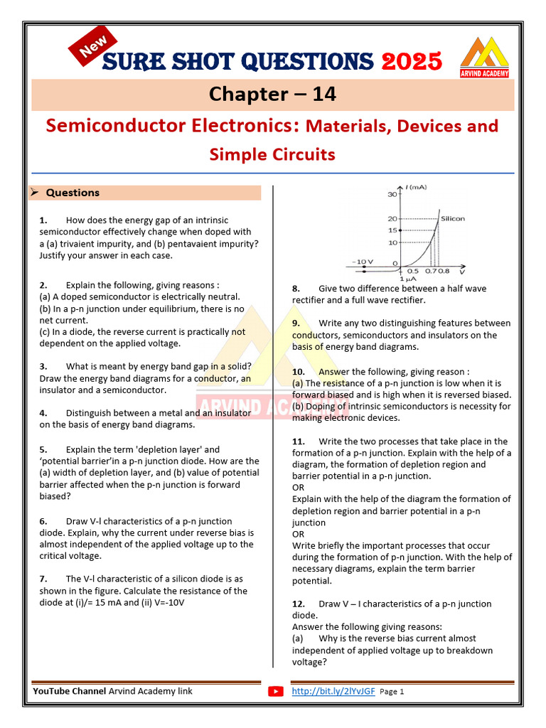 Question Chap 14 Semiconductor Electronics - 50162130 - 2025 - 02 - 10 ...