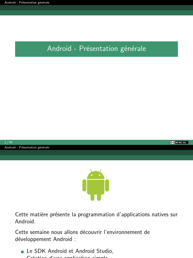 Introduction à la programmation Android | PDF | Android (Système d ...