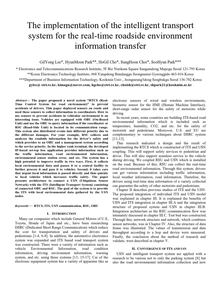 Transport System | PDF | Traffic | Computer Network