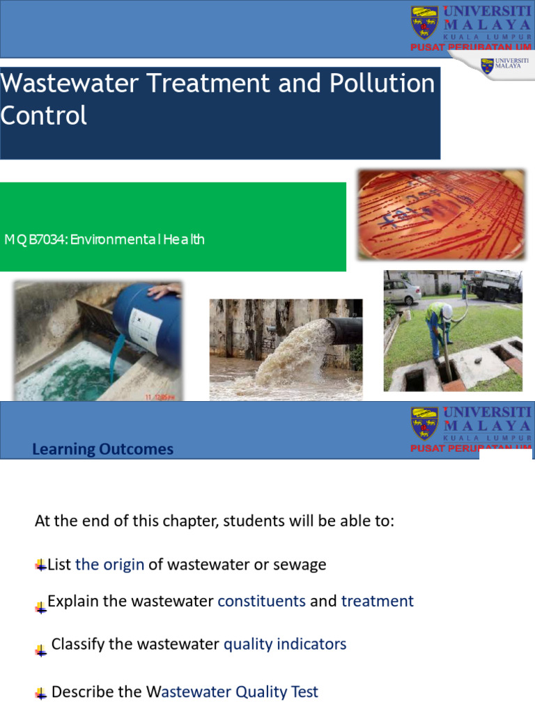 MQB7034 - Wastewater Treatment and Pollution Control | PDF | Sewage ...