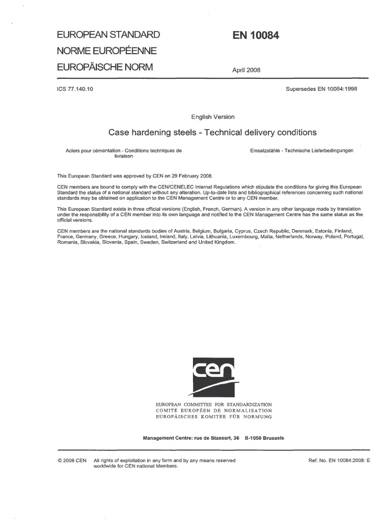 En 10084 | PDF