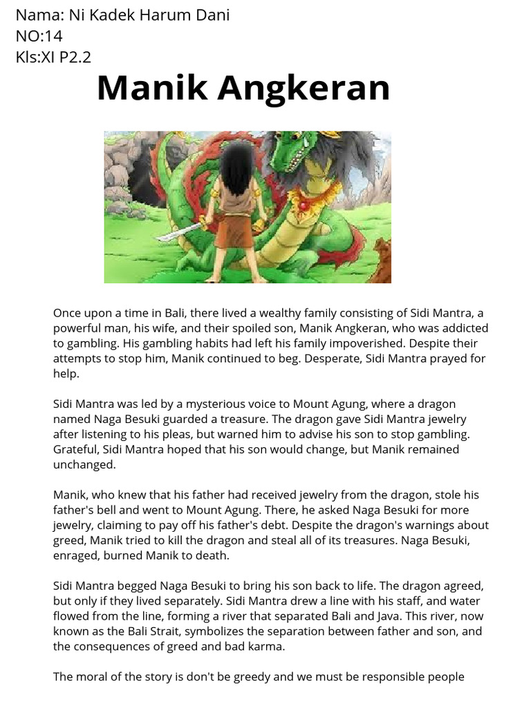 Manik Angkeran PDF | PDF