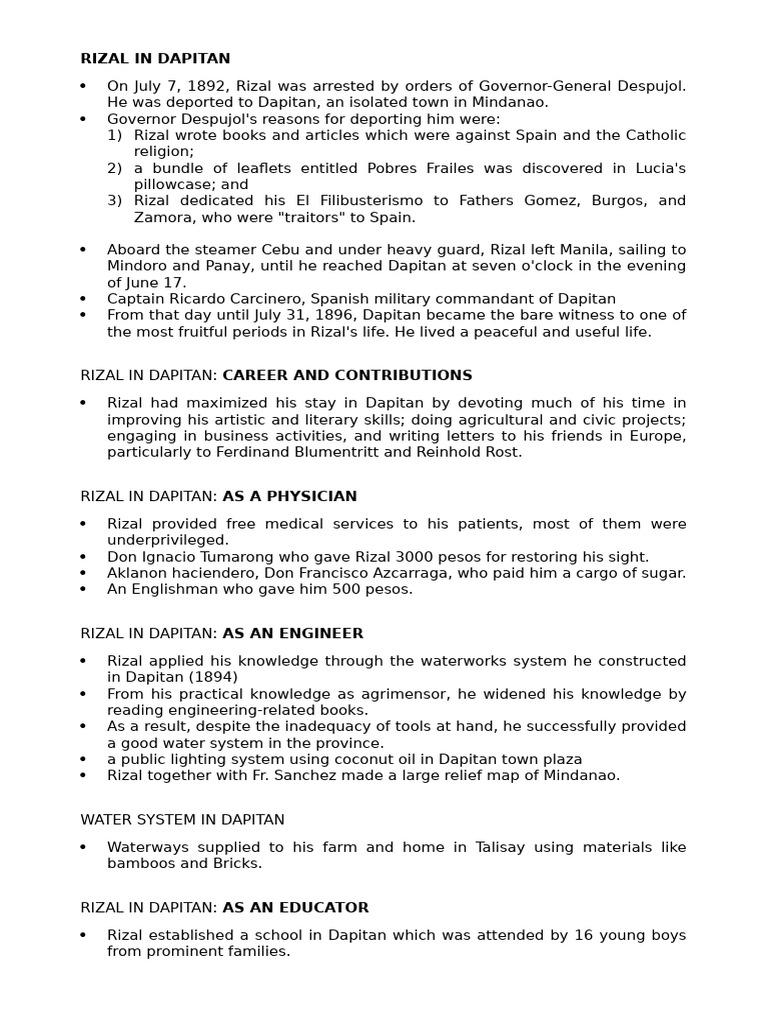 RIZAL REVIEWER FINALS | PDF