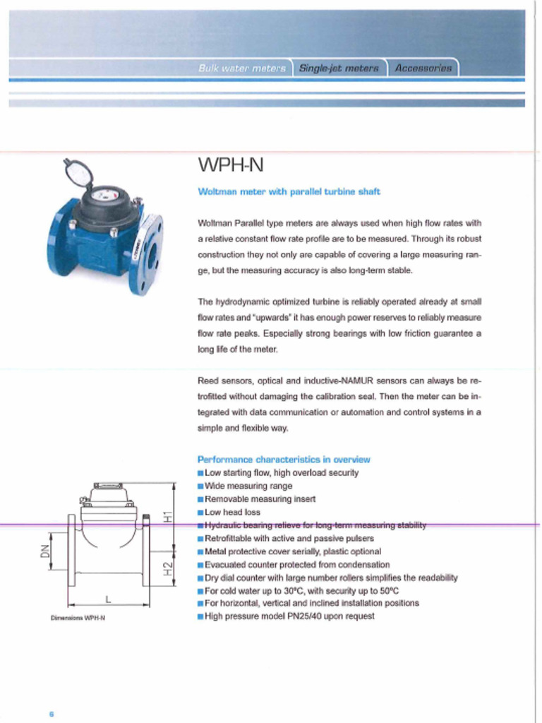 Zenner Flow Meter Wph-n | PDF