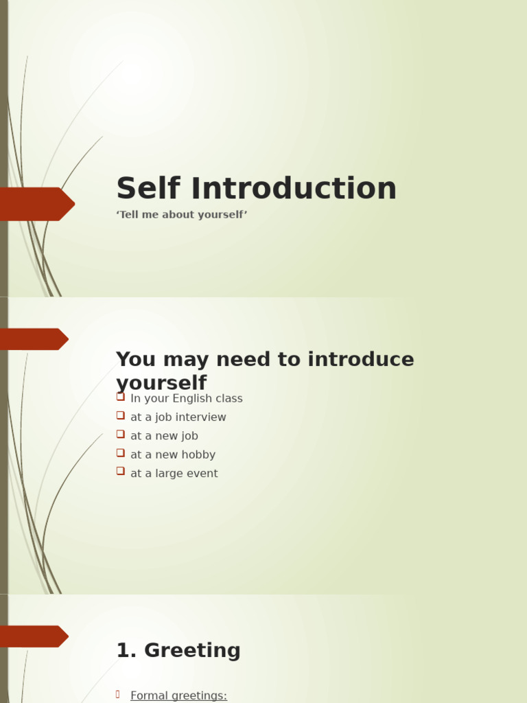 Effective Self-Introduction Tips | PDF