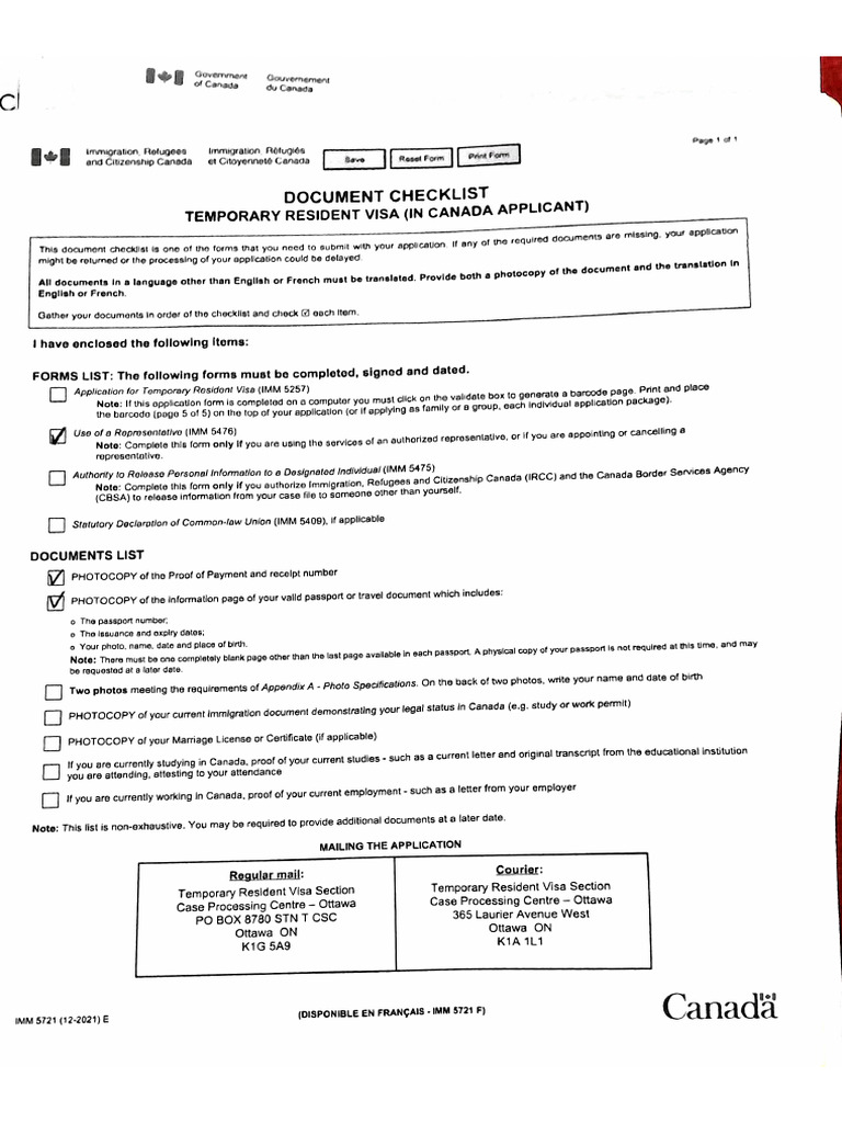 Document Checklist | PDF
