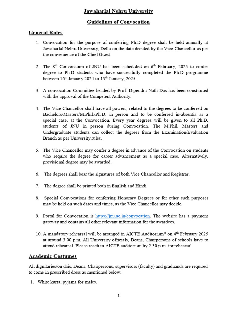 Guidelines 8thconvocation | PDF | Doctor Of Philosophy