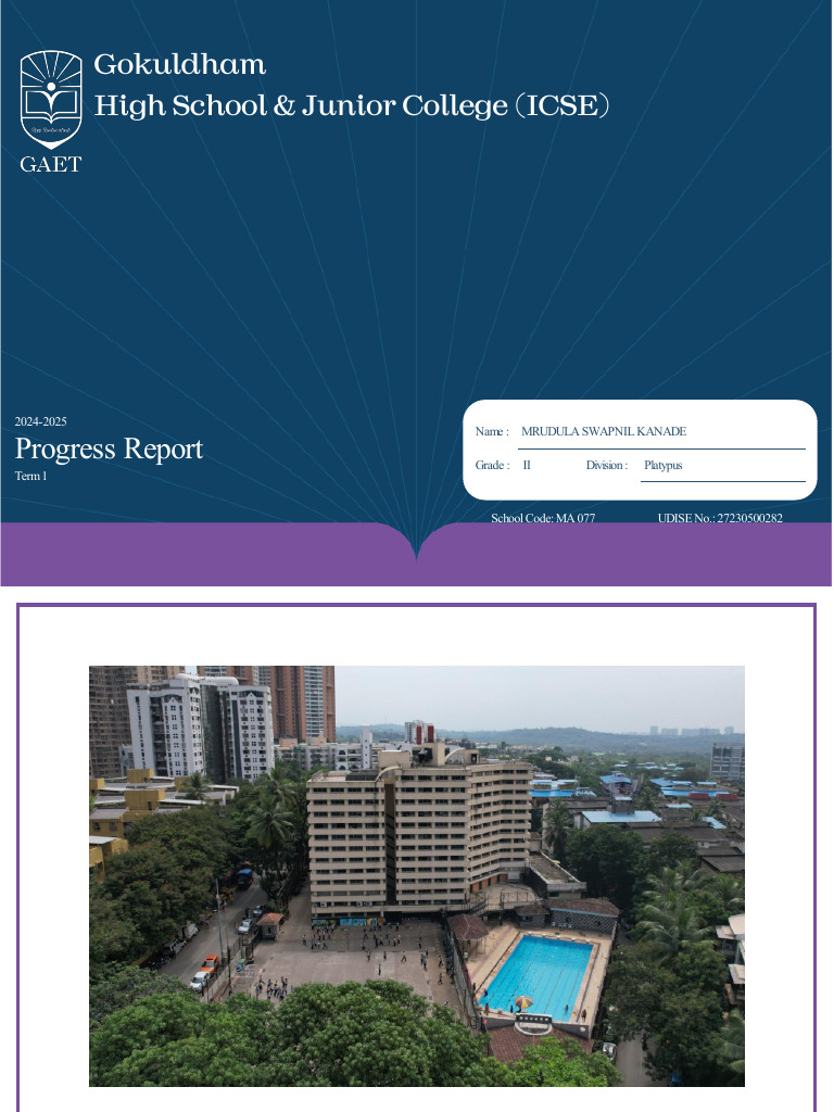 Mrudula Kanade's Term 1 Progress Report | PDF | Cognition | Cognitive ...