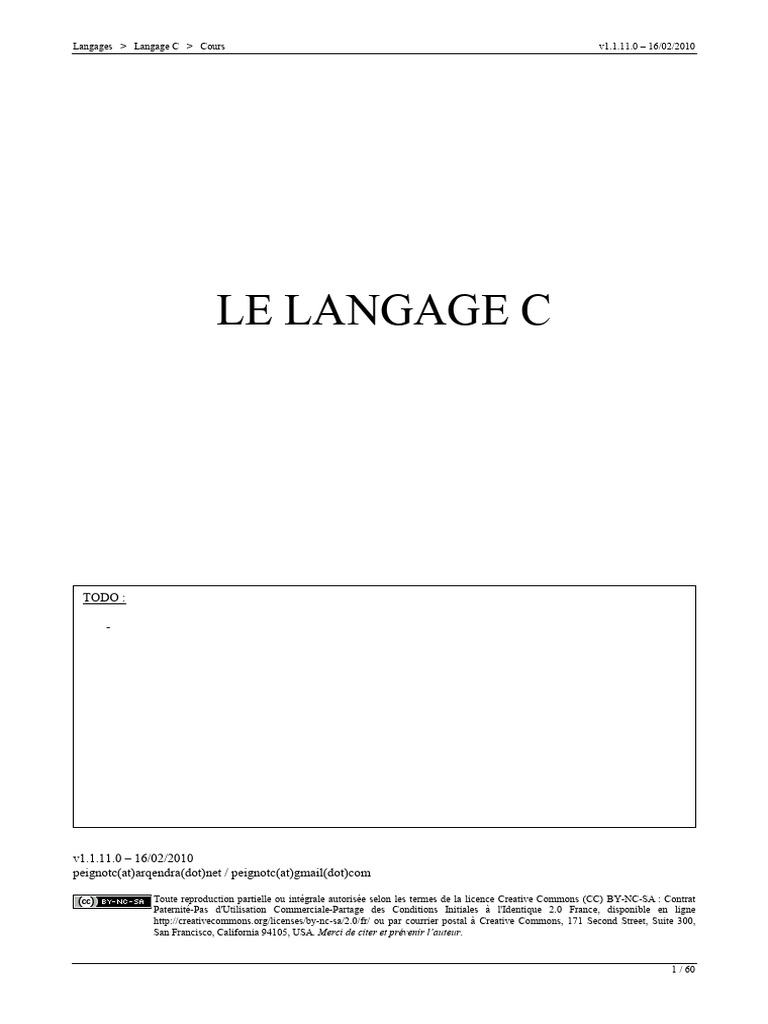 Introduction au Langage C et Concepts Clés | PDF | Compilateur | C ...