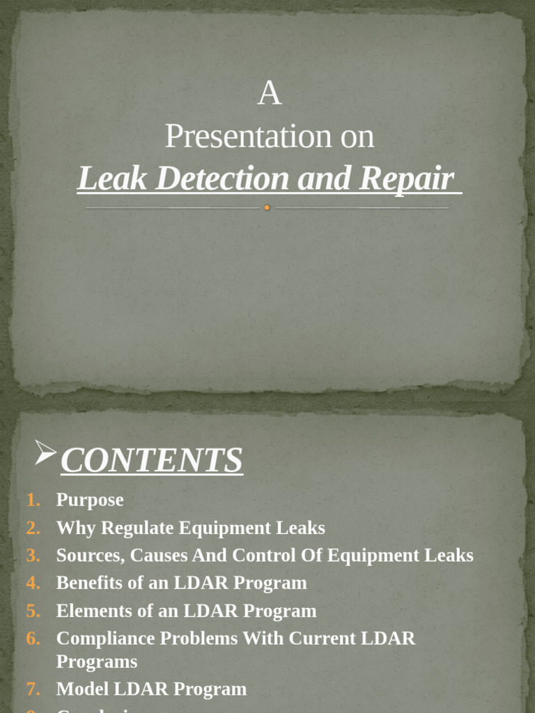 Leak Detection and Repair | PDF | Leak | Valve