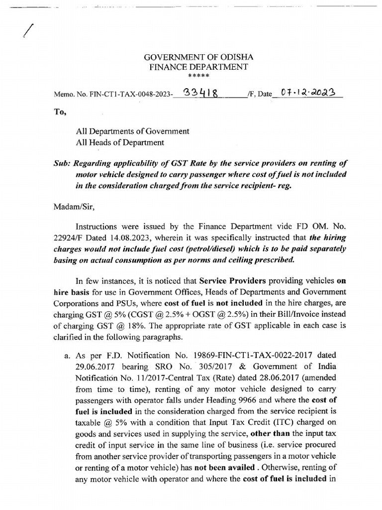33418 Notification Renting of Motor Vehicle Services | PDF