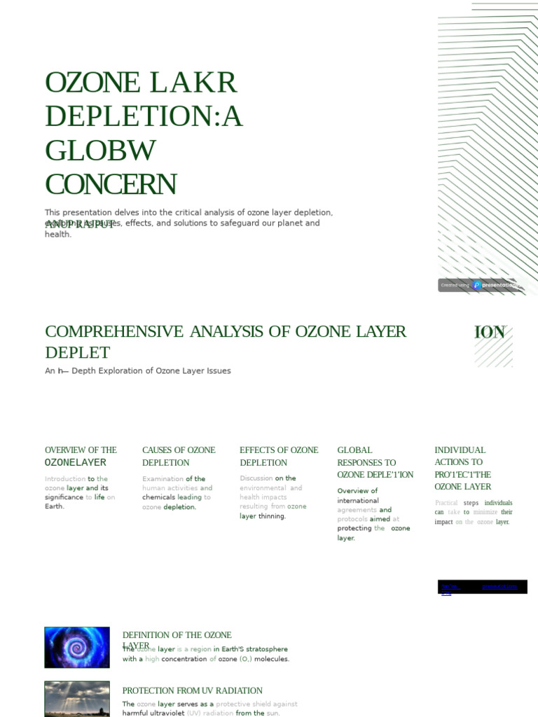 Ozone Layer Depletion: Causes and Solutions | PDF | Ozone Depletion | Ozone