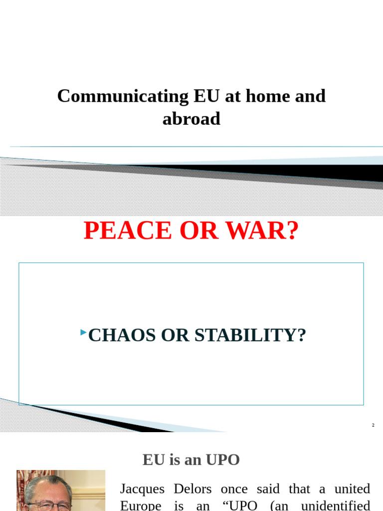 Communicating EU's Value and Stability | PDF | European Union
