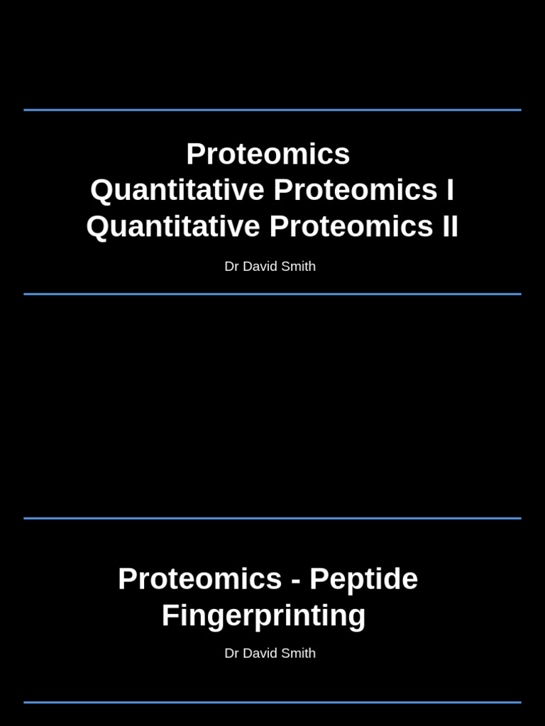 Proteomics Part 1-2 | PDF | Mass Spectrometry | Biochemistry