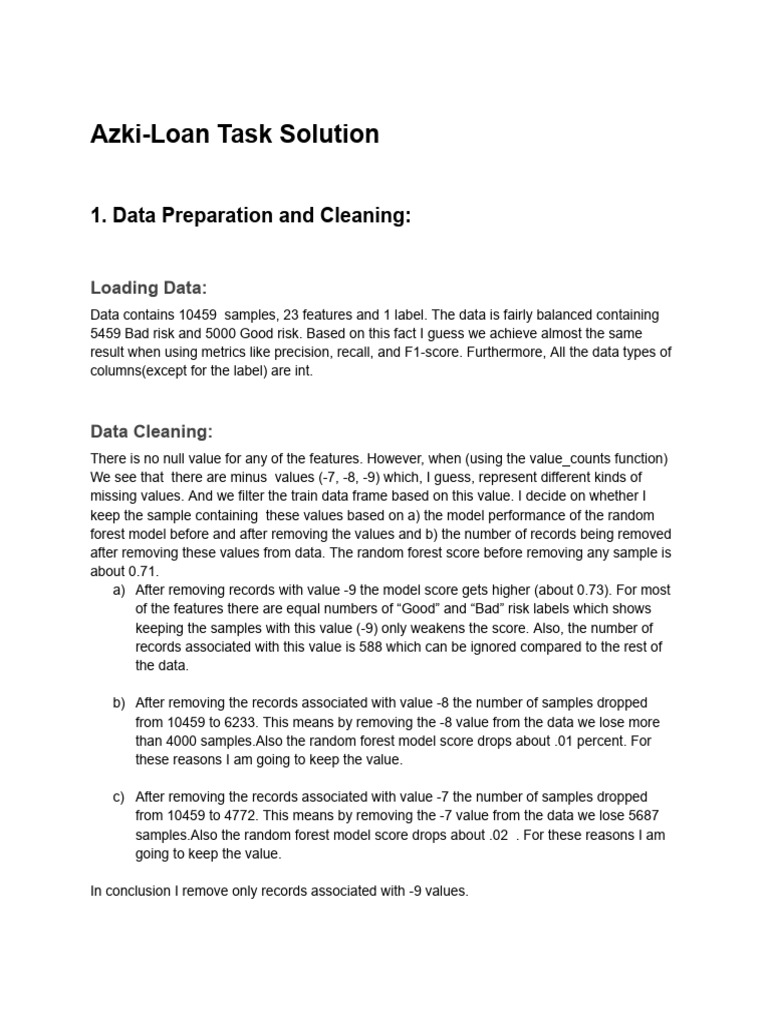 Azki-Loan Data Analysis & Modeling | PDF | Data Analysis | Statistical ...